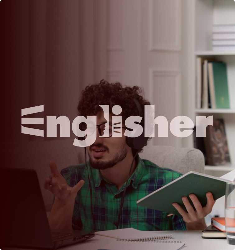 Student studying English
