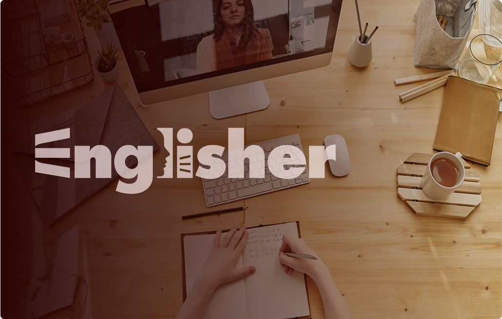 English learning environment with modern workspace